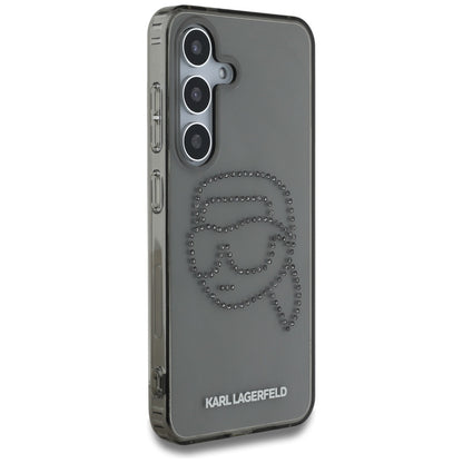 Θήκη για Samsung Galaxy S25 S931, Karl Lagerfeld, IML Rhinestones Karl's Head, Μαύρη