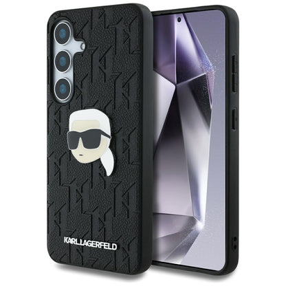 Case for Samsung Galaxy S25 S931, Karl Lagerfeld, Monogram Karl's Head, Black