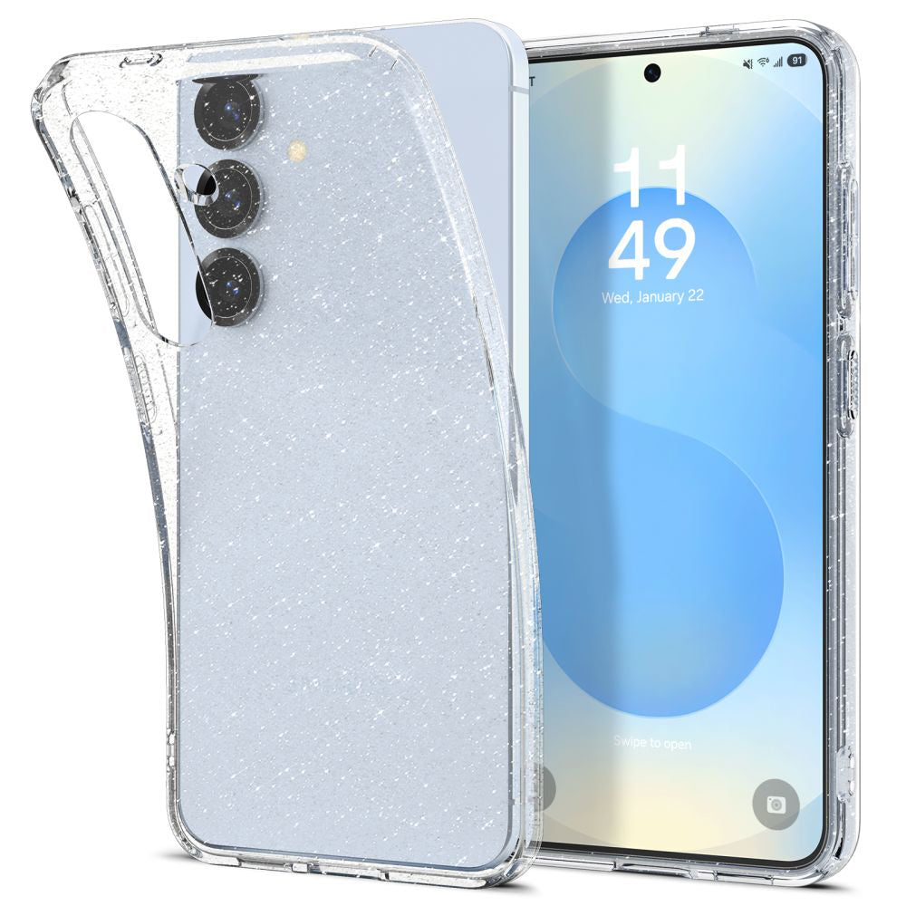 Θήκη για Samsung Galaxy S25 S931, Spigen, Liquid Crystal Glitter, Διαφανής ACS08997