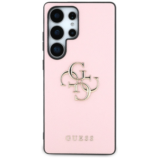 Θήκη για Samsung Galaxy S25 Ultra S938, Guess, 4G Grained Big and Classic Logo, Ροζ