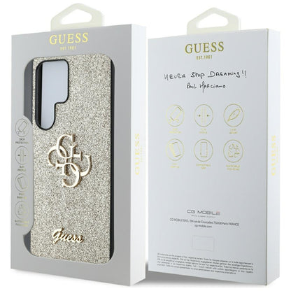 Θήκη για Samsung Galaxy S25 Ultra S938, Guess, Glitter Big 4G Script, Χρυσή