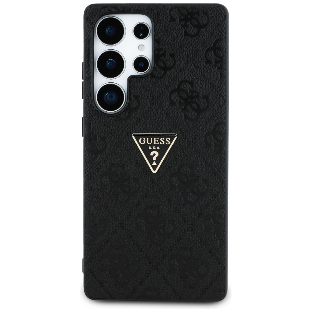 Θήκη για Samsung Galaxy S25 Ultra S938, Guess, Grained Hot Stamp 4G Triangle, Μαύρη