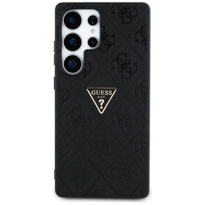 Θήκη για Samsung Galaxy S25 Ultra S938, Guess, Grained Hot Stamp 4G Triangle, Μαύρη