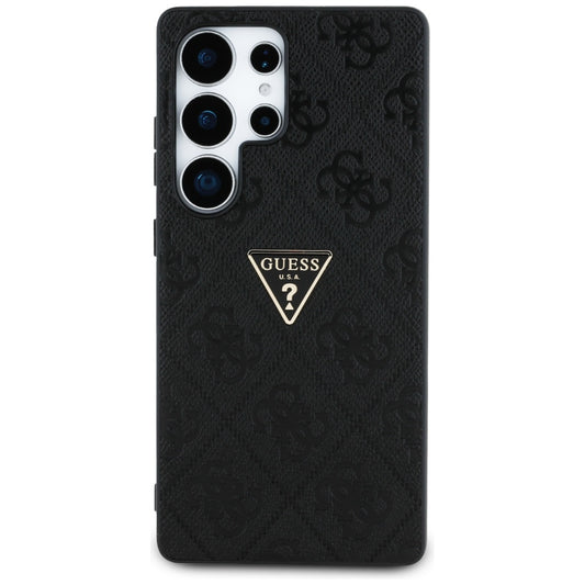 Θήκη για Samsung Galaxy S25 Ultra S938, Guess, Grained Hot Stamp 4G Triangle, Μαύρη