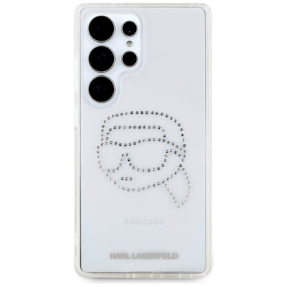Θήκη για Samsung Galaxy S25 Ultra S938, Karl Lagerfeld, IML Rhinestones Karl's Head, Διάφανη
