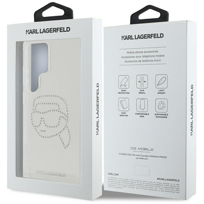 Θήκη για Samsung Galaxy S25 Ultra S938, Karl Lagerfeld, IML Rhinestones Karl's Head, Διάφανη