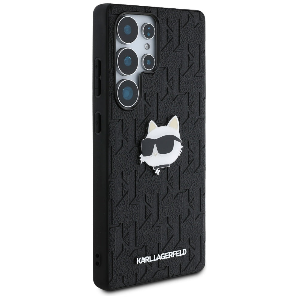 Case for Samsung Galaxy S25 Ultra S938, Karl Lagerfeld, Monogram Choupette's Head, Black