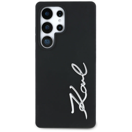 Θήκη για Samsung Galaxy S25 Ultra S938, Karl Lagerfeld, Silicone Sign Metal Logo, Μαύρη