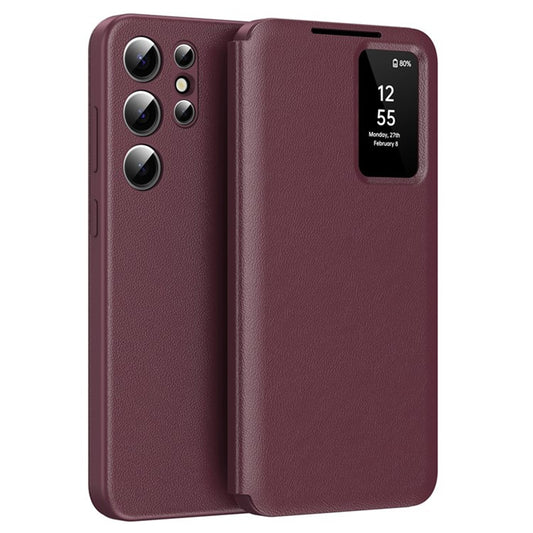Θήκη για Samsung Galaxy S25 Ultra S938, Techsuit, SmartView, Κόκκινο