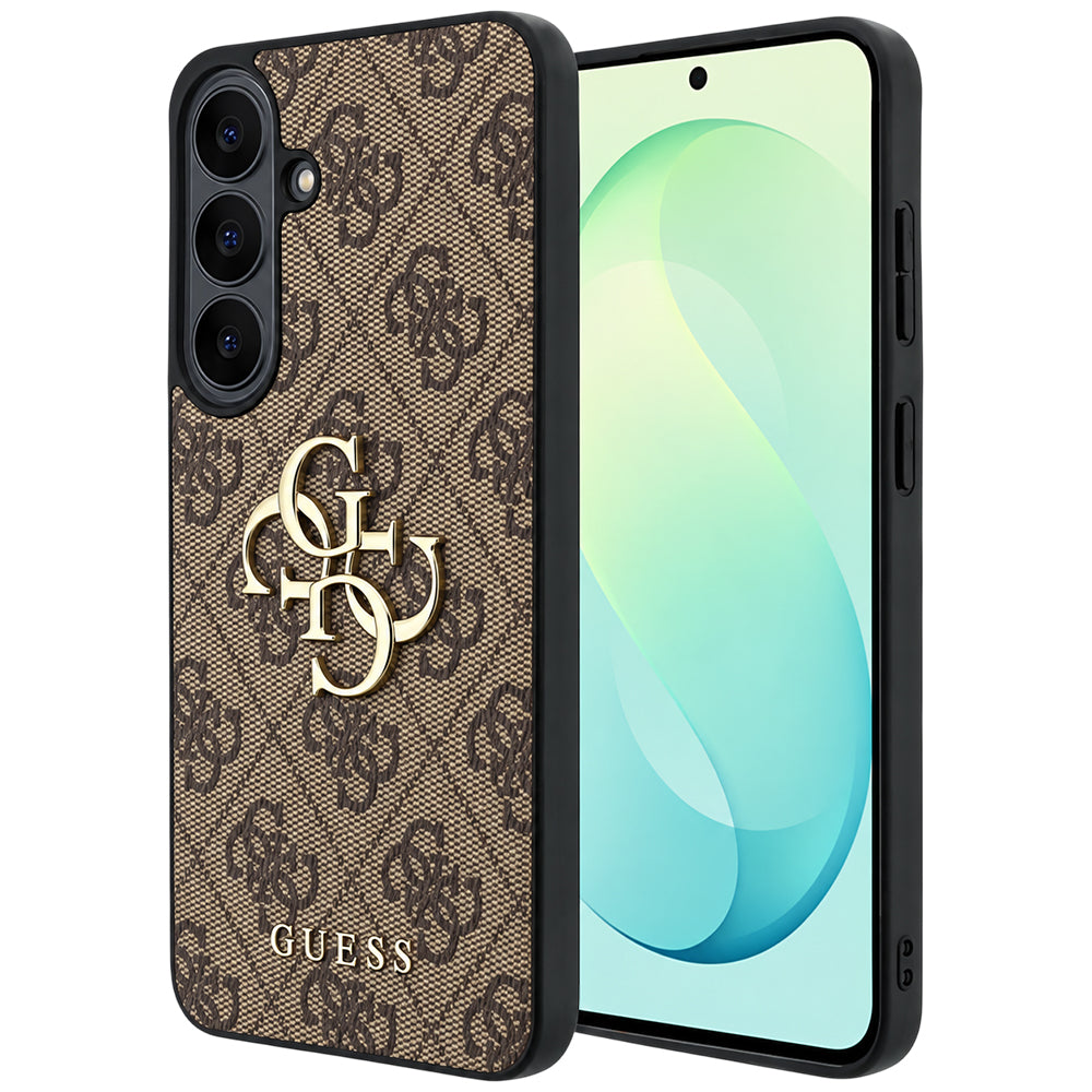 Case for Samsung Galaxy S26 FE S741, Guess, 4G Metal Logo, Brown