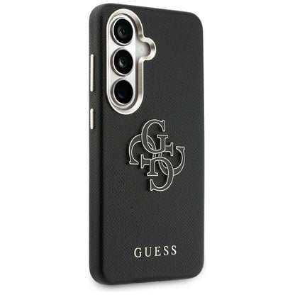 Case for Samsung Galaxy S26 Plus S947, Guess, 4G Grained Big and Classic Logo, Black