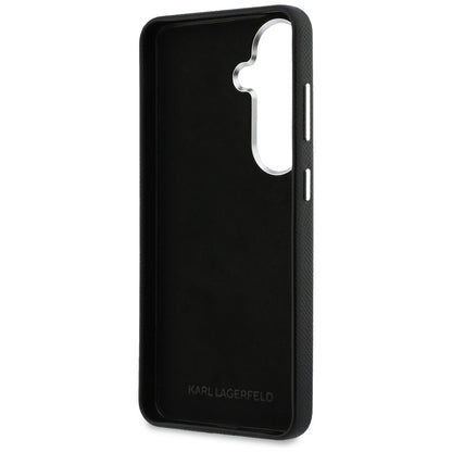 Θήκη για Samsung Galaxy S26 Plus S947, Karl Lagerfeld, Saffiano Karl & Choupette's Head Pin, Μαύρη