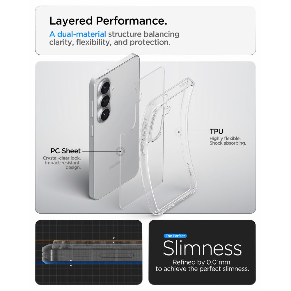 Case for Samsung Galaxy S26 Plus S947, Spigen, Ultra Hybrid, Transparent ACS10707