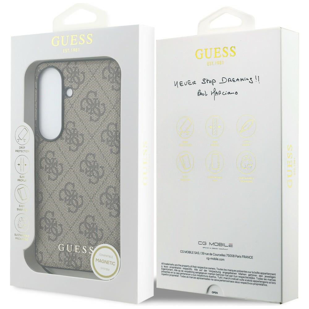 Θήκη για Samsung Galaxy S26 S942, Guess, 4G Classic Logo Charm, Καφέ