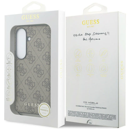 Θήκη για Samsung Galaxy S26 S942, Guess, 4G Classic Logo Charm, Καφέ