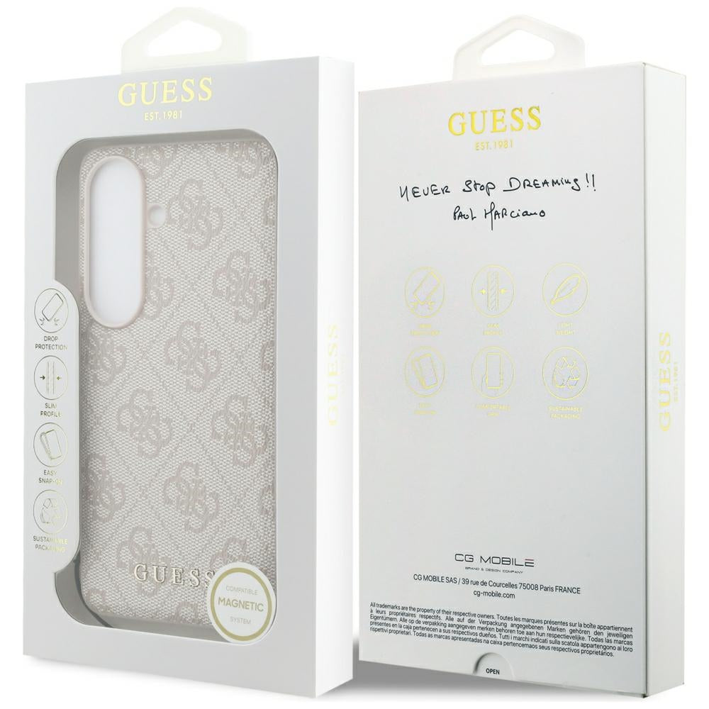Θήκη για Samsung Galaxy S26 S942, Guess, 4G Classic Logo Charm, Ροζ