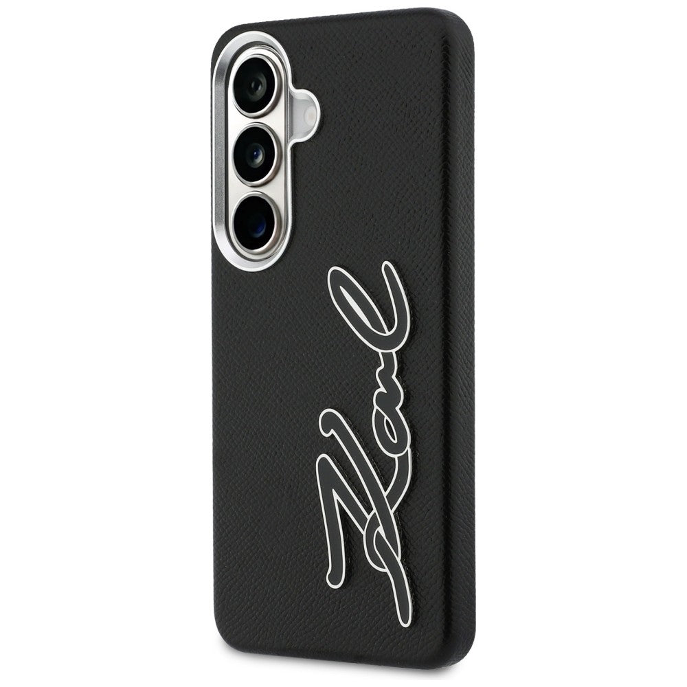 Θήκη για Samsung Galaxy S26 S942, Karl Lagerfeld, Signature Resin Logo, Μαύρη