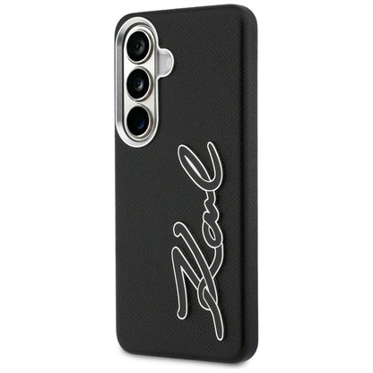 Θήκη για Samsung Galaxy S26 S942, Karl Lagerfeld, Signature Resin Logo, Μαύρη