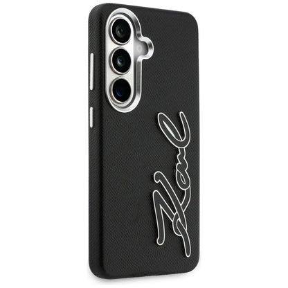 Θήκη για Samsung Galaxy S26 S942, Karl Lagerfeld, Signature Resin Logo, Μαύρη