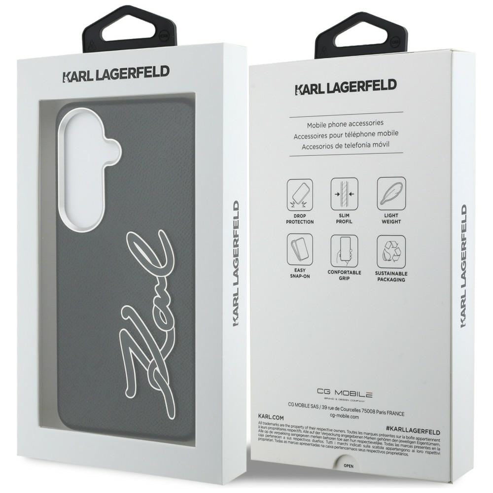 Θήκη για Samsung Galaxy S26 S942, Karl Lagerfeld, Signature Resin Logo, Μαύρη