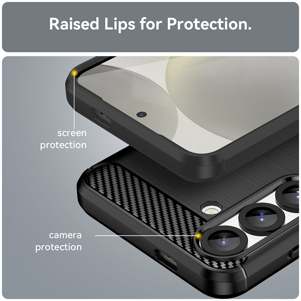 Θήκη για Samsung Galaxy S26, Techsuit, Καρμπόν, Μαύρη