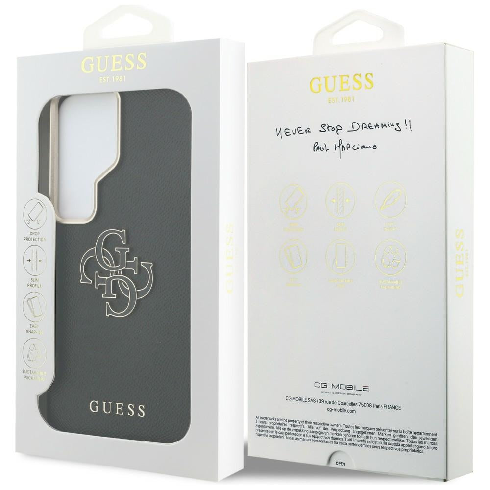 Θήκη για Samsung Galaxy S26 Ultra S948, Guess, 4G Grained Big and Classic Logo, Μαύρη