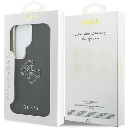 Θήκη για Samsung Galaxy S26 Ultra S948, Guess, 4G Grained Big and Classic Logo, Μαύρη
