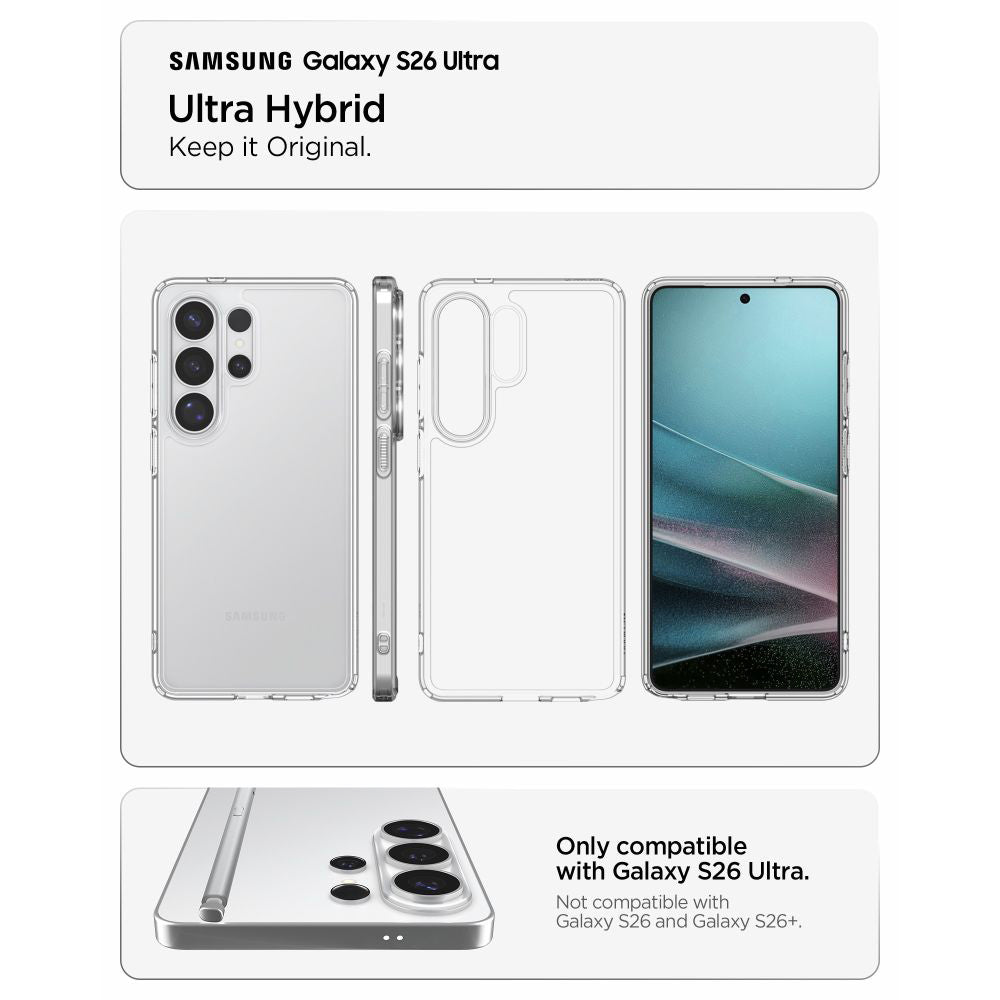 Θήκη για Samsung Galaxy S26 Ultra S948, Spigen, Ultra Hybrid, Διάφανη ACS10677