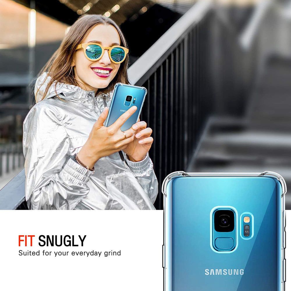 Case for Samsung Galaxy S9 G960, Techsuit, Shockproof Clear, Transparent
