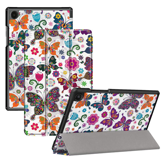 Θήκη για Samsung Galaxy Tab A11 / Tab A9, Techsuit, FoldPro Butterfly Νέο Μοντέλο, Πολύχρωμο