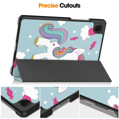 Θήκη για Samsung Galaxy Tab A11 / Tab A9, Techsuit, FoldPro Unicorn Νέο Μοντέλο, Πολύχρωμο