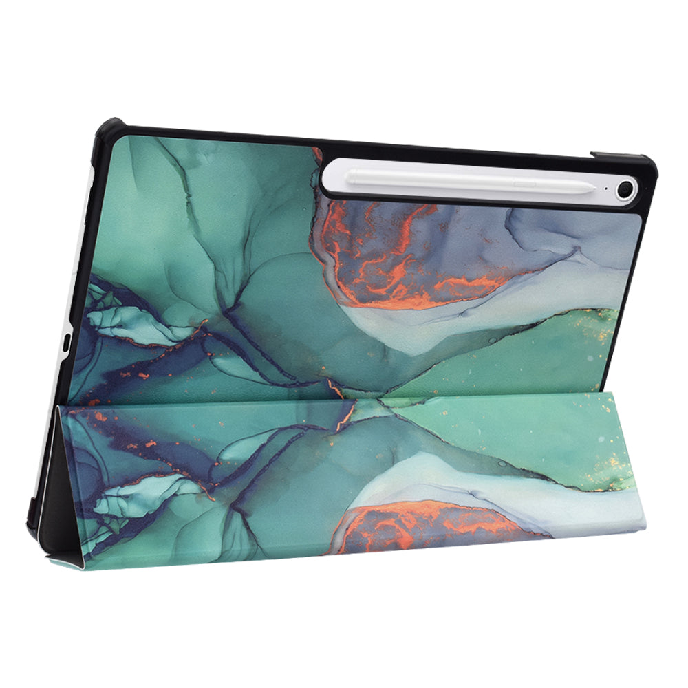 Θήκη για Samsung Galaxy Tab S10 FE+, Techsuit, FoldPro Green Time, Πολύχρωμο