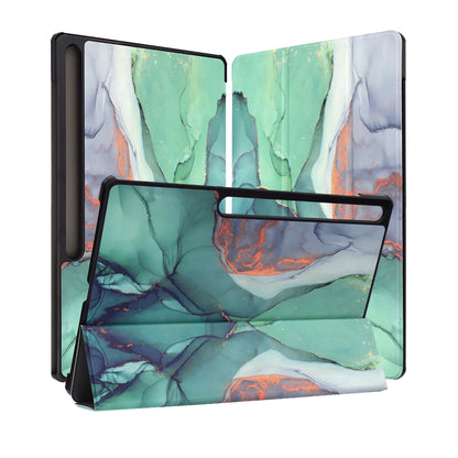 Θήκη για Samsung Galaxy Tab S10 FE+, Techsuit, FoldPro Green Time, Πολύχρωμο