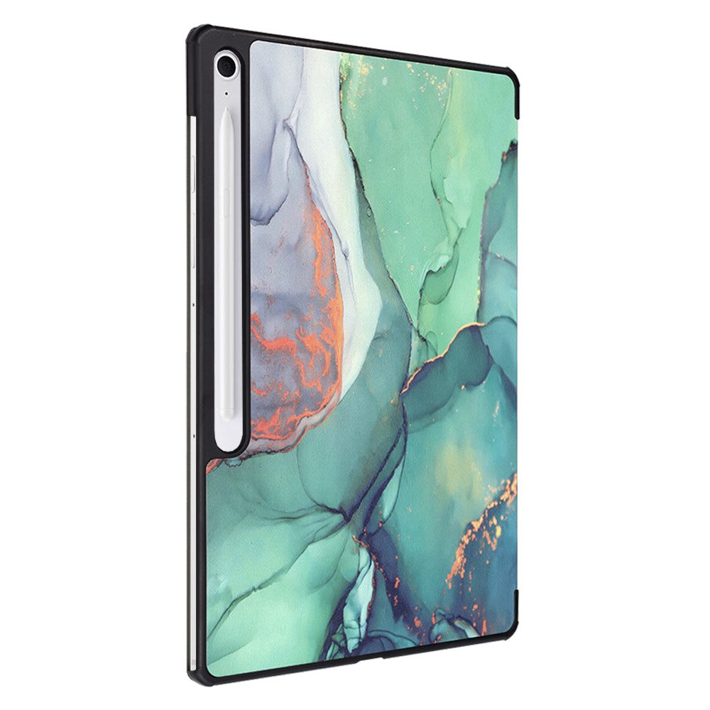 Θήκη για Samsung Galaxy Tab S10 FE+, Techsuit, FoldPro Green Time, Πολύχρωμο