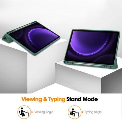 Θήκη για Samsung Galaxy Tab S10 FE / Tab S9 FE, Techsuit, Flex Trifold, Πράσινο
