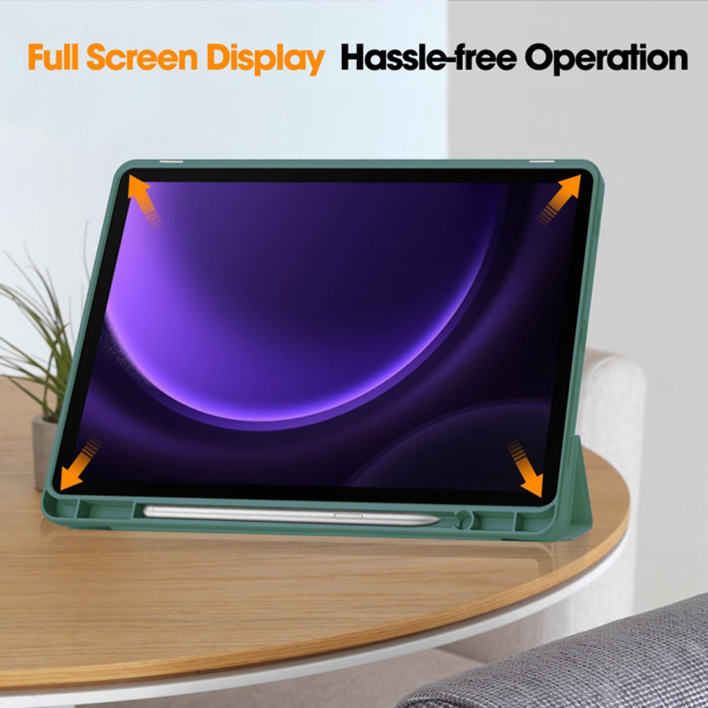 Θήκη για Samsung Galaxy Tab S10 FE / Tab S9 FE, Techsuit, Flex Trifold, Πράσινο