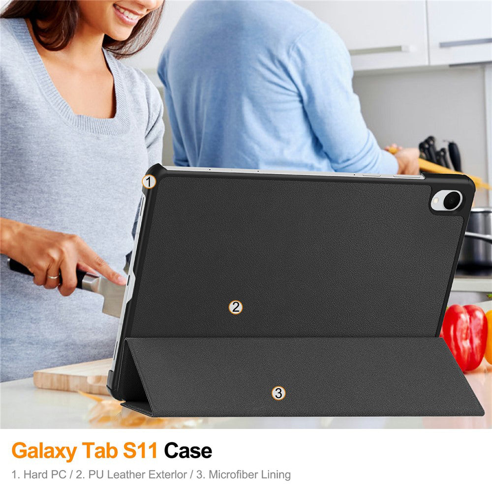 Θήκη για Samsung Galaxy Tab S11, Techsuit, FoldPro, Μαύρο