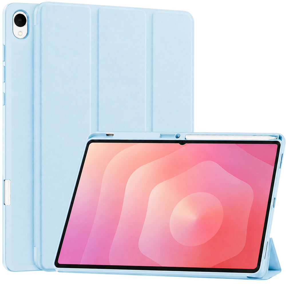 Θήκη για Samsung Galaxy Tab S12 Plus, Techsuit, Flex Trifold, Μπλε