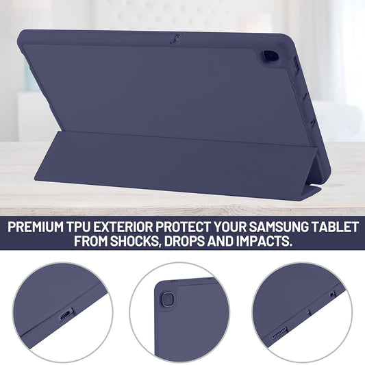 Θήκη για Samsung Galaxy Tab S6 Lite (2024) / Tab S6 Lite (2022) / Tab S6 Lite (2020), Techsuit, Flex Trifold, Μπλε Σκούρο