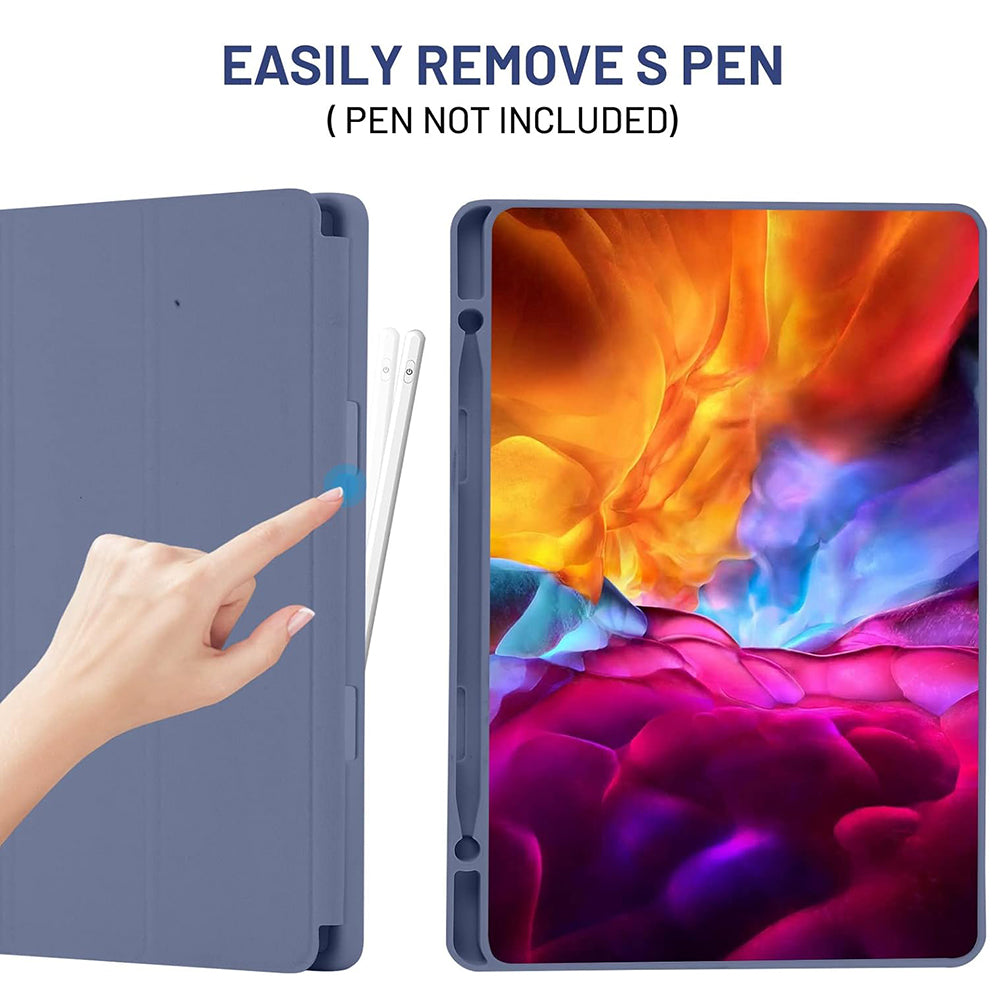 Θήκη για Samsung Galaxy Tab S6 Lite (2024) / Tab S6 Lite (2022) / Tab S6 Lite (2020), Techsuit, Flex Trifold, Μωβ