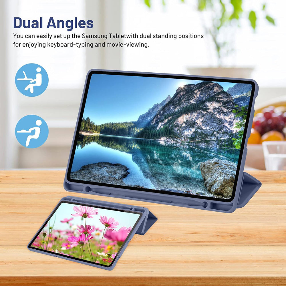 Θήκη για Samsung Galaxy Tab S6 Lite (2024) / Tab S6 Lite (2022) / Tab S6 Lite (2020), Techsuit, Flex Trifold, Μωβ