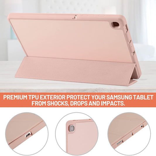 Θήκη για Samsung Galaxy Tab S6 Lite (2024) / Tab S6 Lite (2022) / Tab S6 Lite (2020), Techsuit, Flex Trifold, Ροζ