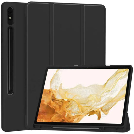 Θήκη για Samsung Galaxy Tab S8+ / Tab S7+, Techsuit, Flex Trifold, Μαύρη
