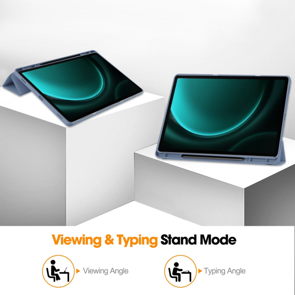 Θήκη για Samsung Galaxy Tab S9 FE+, Techsuit, Flex Trifold, Μωβ