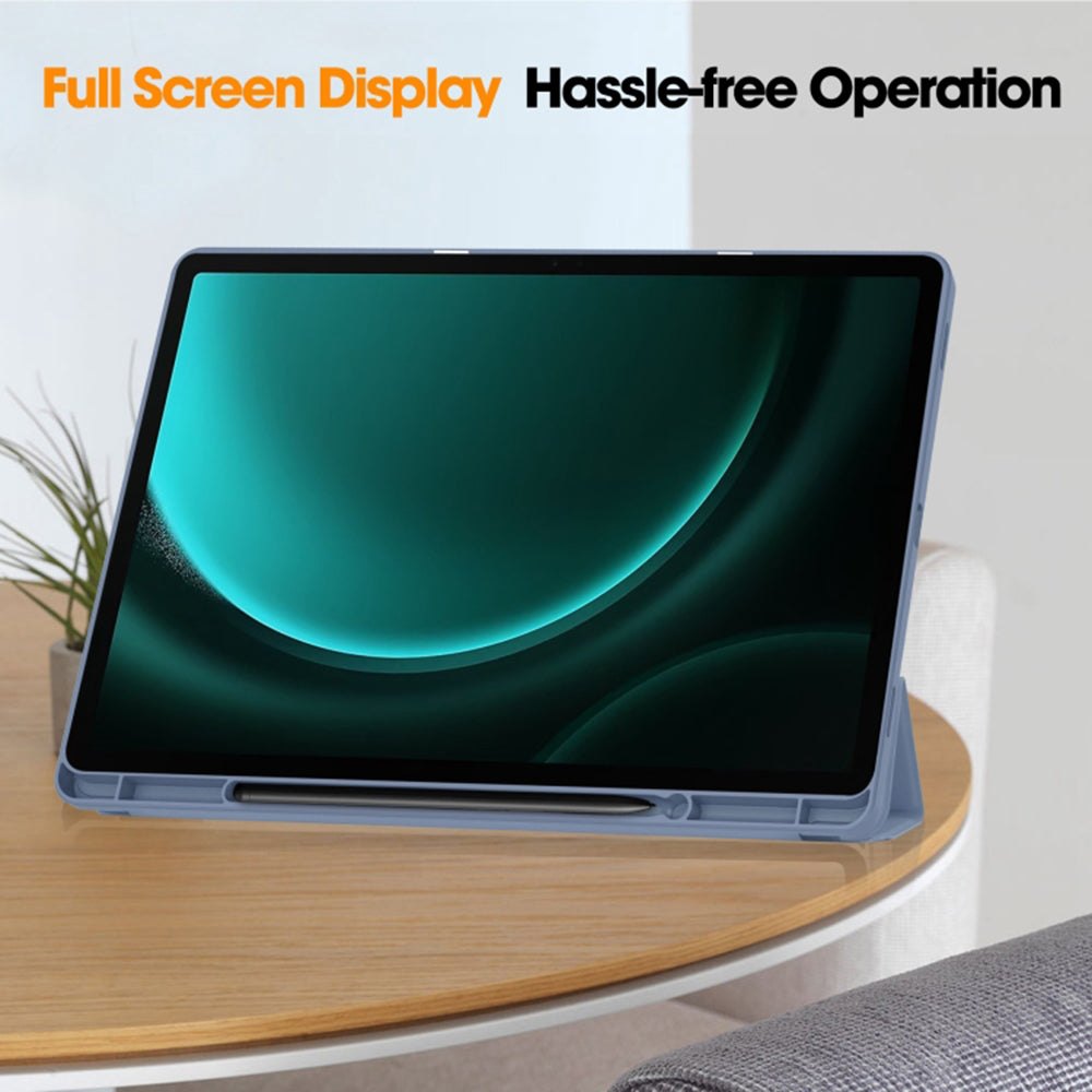 Θήκη για Samsung Galaxy Tab S9 FE+, Techsuit, Flex Trifold, Μωβ