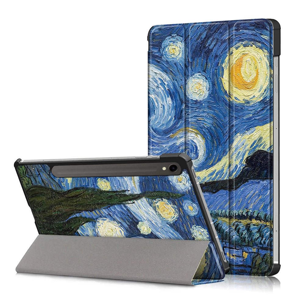 Θήκη για Samsung Galaxy Tab S9 FE / Tab S9 / Tab S10 FE, Techsuit, FoldPro Starry Night, Πολύχρωμο