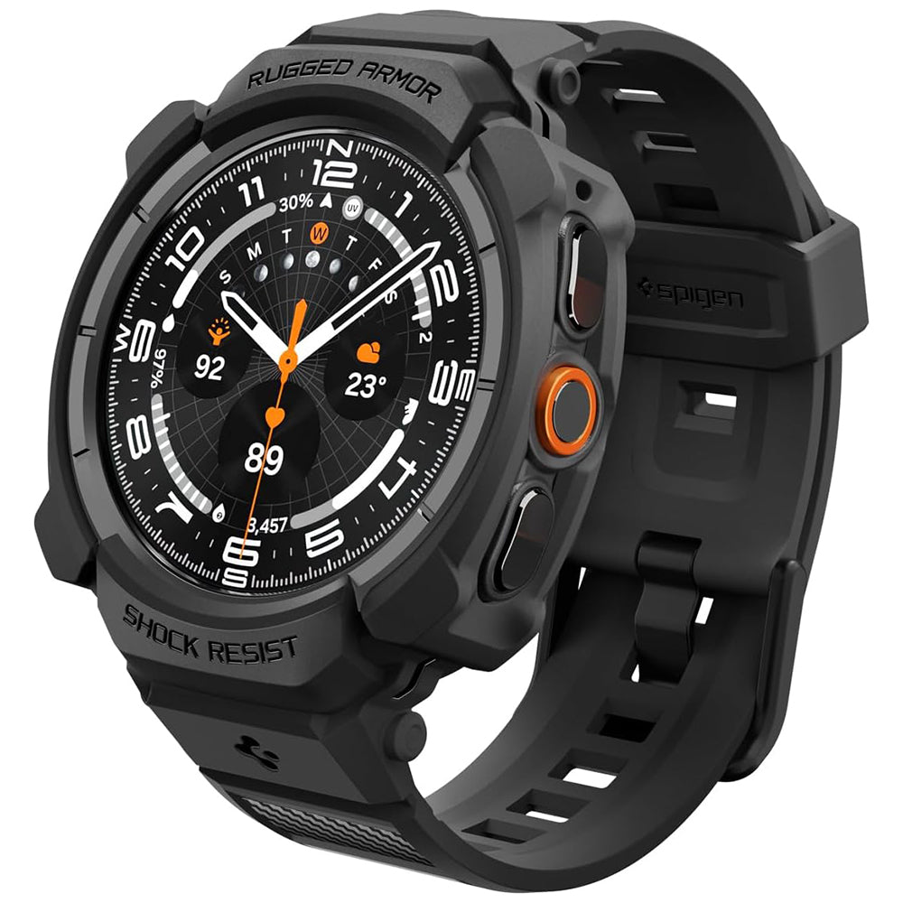 Case for Samsung Galaxy Watch Ultra2, Spigen, Rugged Armor Pro, Matte Black ACS11612