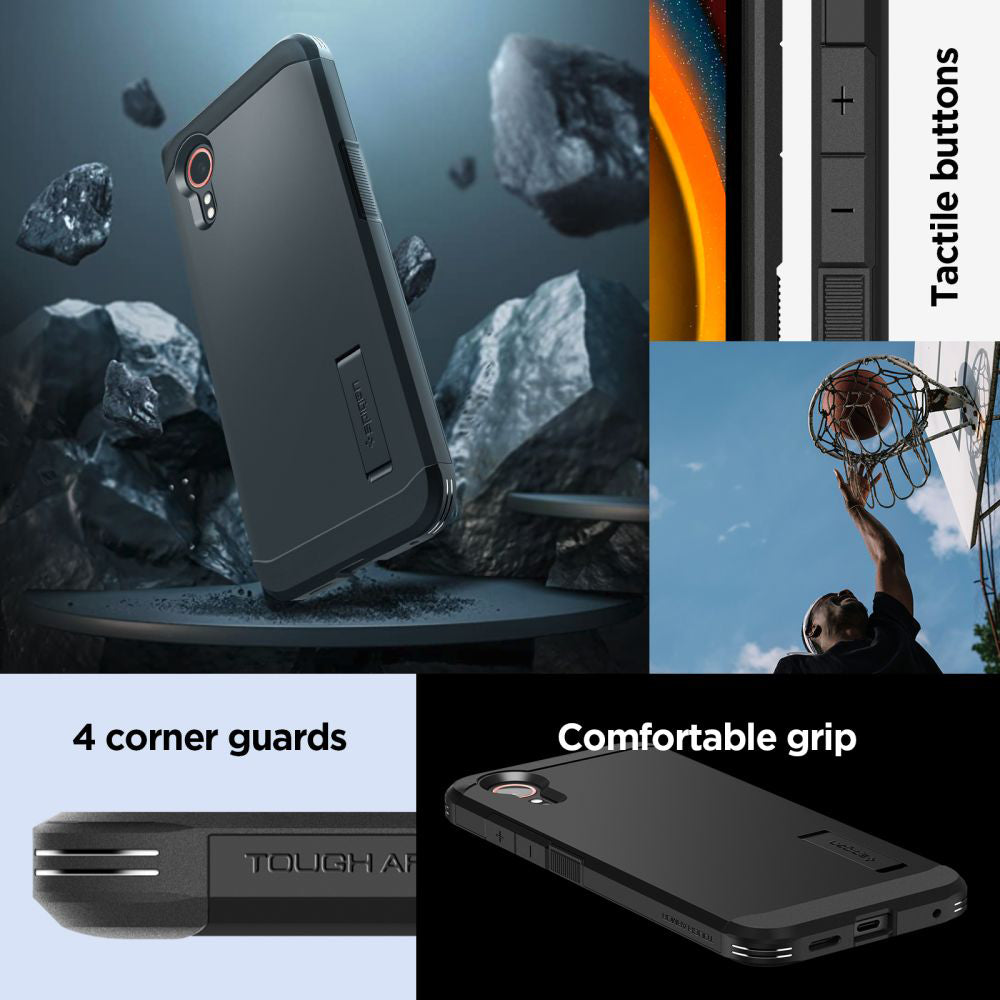 Θήκη για Samsung Galaxy Xcover7 G556, Spigen, Tough Armor, Μαύρη ACS07505