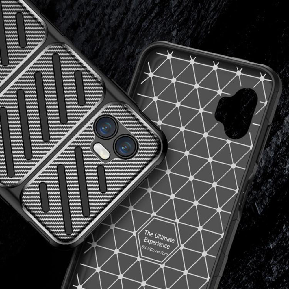 Θήκη για Samsung Galaxy XCover7 Pro, Techsuit, CarbonFiber, Μαύρο