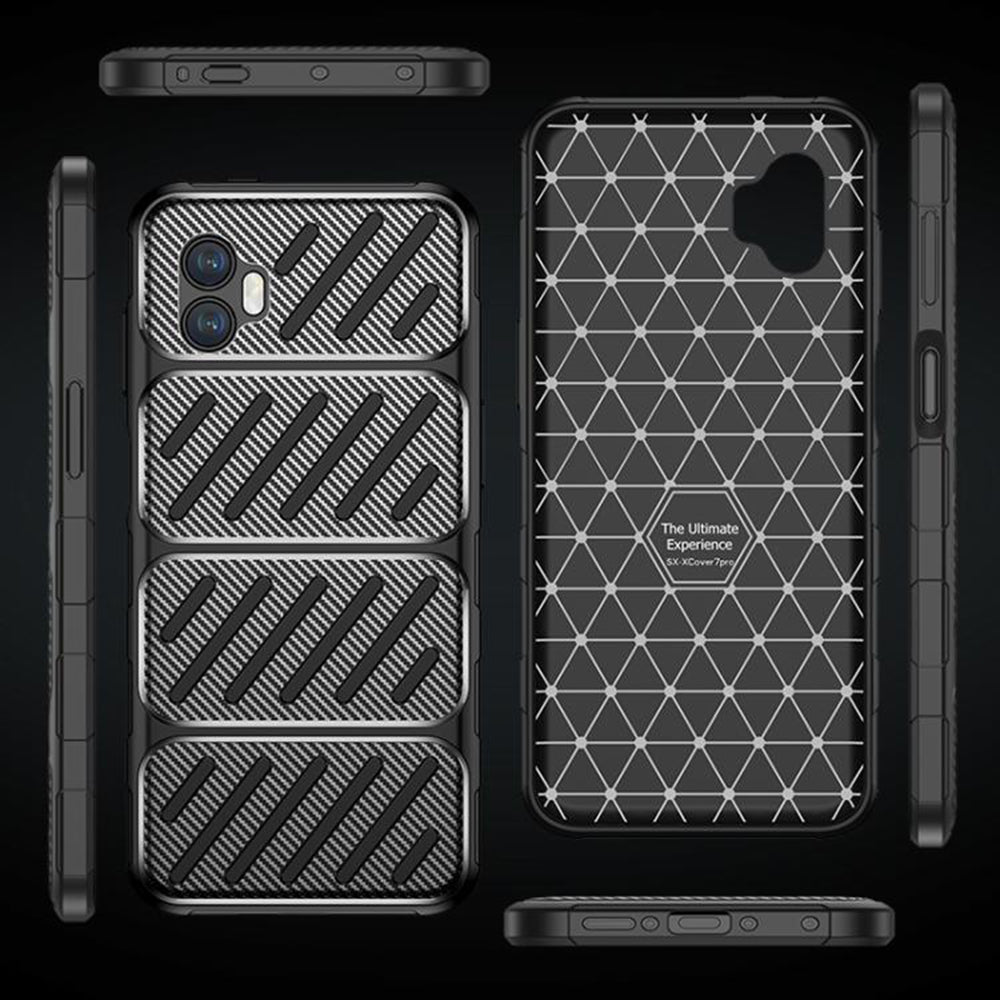 Θήκη για Samsung Galaxy XCover7 Pro, Techsuit, CarbonFiber, Μαύρο